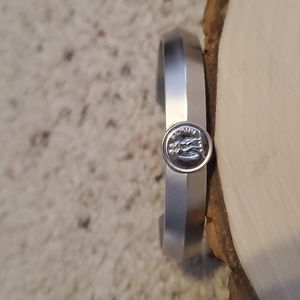 Gemini Design Silver Color Cuff Bracelet Speidel USA